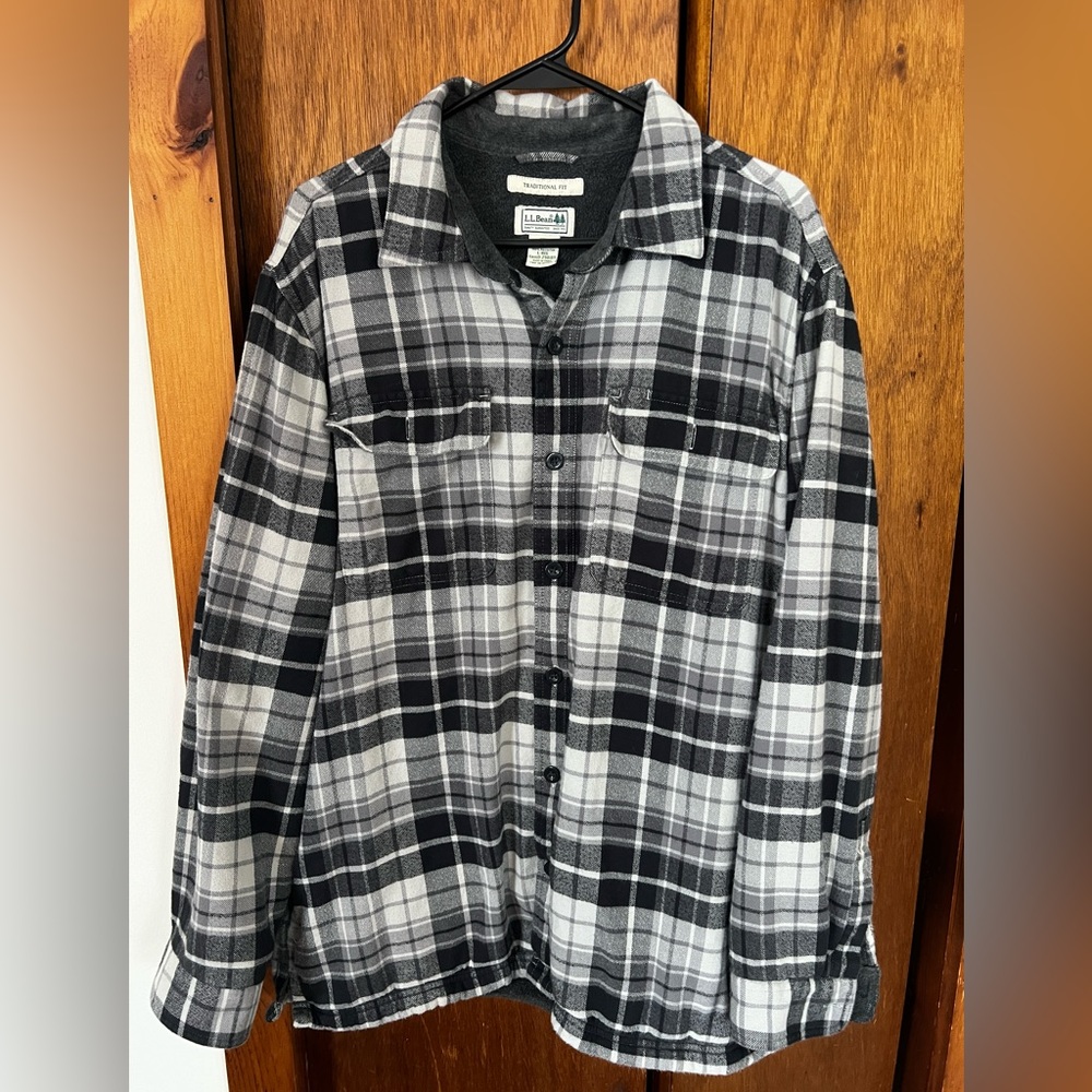 LL Bean Men’s XL Fleece Lined Flannel